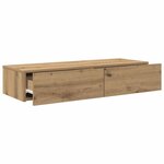 vidaXL Étagère murale avec tiroirs chêne artisanal bois d'ingénierie