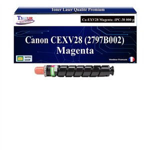 T3AZUR -Toner compatible avec Canon CEXV28 (2797B002) pour Canon imageRUNNER Advance C5250 C5255 C5045i C5051C5051i - Magenta