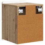 vidaXL Cabinet de chevet mural Chêne artisanal 33 x 34 5 x 43 cm