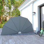 vidaXL Auvent latéral pliable de terrasse Gris 160 cm