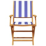 vidaXL Chaises de jardin pliantes lot de 4 tissu et bois massif