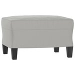 vidaXL Fauteuil avec repose-pied Gris clair 60 cm Tissu microfibre