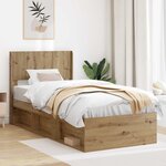 vidaXL Tête de lit Chêne artisanal PB