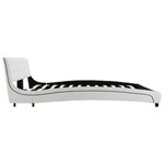 vidaXL Lit avec matelas à mémoire de forme Blanc Similicuir 160x200 cm