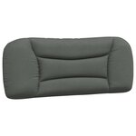 vidaXL Cadre de lit sans matelas gris foncé 100x200 cm tissu