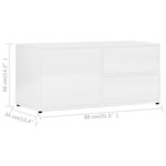 vidaXL Meuble TV Blanc brillant 80x34x36 cm Bois d'ingénierie