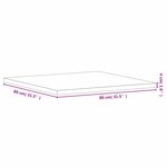 vidaXL Dessus de table 80x80x4 cm carré bois massif de hêtre