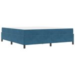 vidaXL Cadre de lit Bleu foncé et blanc 180 x 200 cm Velours