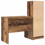 vidaXL Bureau avec rangement 2 Pièces Bois Ancien 90 x 50 x 76 cm