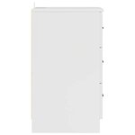 vidaXL Cabinet de chevet avec tiroir Blanc brillant 38 x 38 x 66 cm