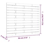 vidaXL Tête de lit murale Marron miel 96x3x91 5 cm Bois massif de pin