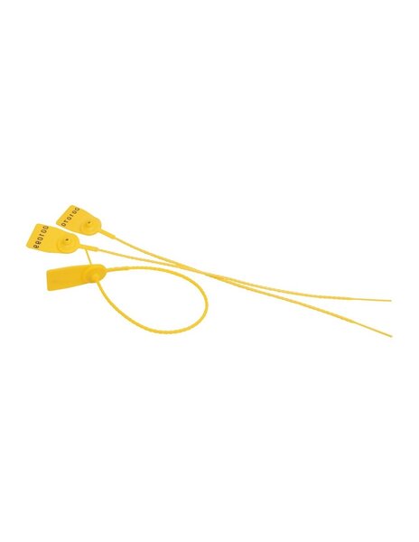 (sachet (100 scelles)) scellé de sécurité à tige crantée jaune