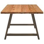 vidaXL Table à manger marron clair bois de chêne massif rectangulaire
