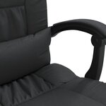vidaXL Fauteuil inclinable de bureau Noir Similicuir