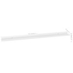 vidaXL Étagères murales 4 Pièces Blanc brillant 115x9x3 cm