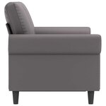 vidaXL Canapé à 2 places Gris 120 cm Similicuir