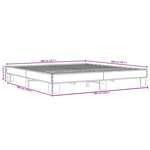 vidaXL Cadre de lit sans matelas chêne marron 200x200 cm