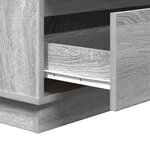 Table de chevet vidaXL avec LED Gris Sonoma 71x34 5x75 cm en bois reconstitué