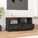 vidaXL Meuble TV noir 93x35 5x45 cm bois d'ingénierie