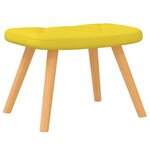 vidaXL Chaise à bascule avec tabouret Jaune moutarde Tissu