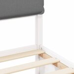 vidaXL Cadre de lit avec tête de lit rembourrée Gris clair 75 x 190 cm