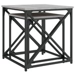 vidaXL Tables basses gigognes 2 Pièces sonoma gris bois d'ingénierie