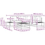 vidaXL Ensemble de canapés d'extérieur Blanc 79 x 79 x 37 cm Polyester