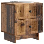 vidaXL Cabinet de chevet avec tiroir Bois ancien 43 x 34 5 x 47 5 cm