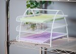 Set de 3 corbeilles à courrier Meshtray, en métal Mesh blanc