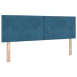 Lit à ressorts vidaXL avec matelas et LED bleu foncé 160x200 cm en velours