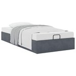 vidaXL Cadre de lit ottoman sans matelas gris foncé 90x190 cm velours
