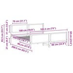 vidaXL Cadre de lit avec tête de lit Taupe 180 x 200 cm tissu