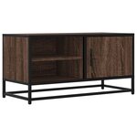 vidaXL Meuble TV chêne marron 80x34 5x40 cm bois d'ingénierie et métal