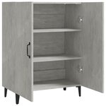 vidaXL Buffet Gris béton 70x34x90 cm Bois d'ingénierie