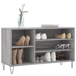 vidaXL Armoire à chaussures Sonoma gris 102x36x60 cm Bois d'ingénierie