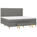 vidaXL Sommier à lattes de lit avec matelas Gris foncé 200x200cm Tissu