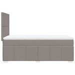 vidaXL Sommier à lattes de lit avec matelas Taupe 90x200 cm Tissu