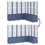 vidaXL Jardinière avec treillis bleu gris 160x160x140 cm PP