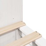 vidaXL Lit bibliothèque sans matelas blanc 200x200 cm bois massif