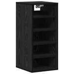 vidaXL Meuble à chaussures avec étagère Chêne noir 32 x 35 x 70 cm