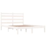 vidaXL Cadre de lit sans matelas blanc bois de pin massif