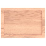 vidaXL Étagère murale marron clair bois chêne massif traité