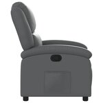 vidaXL Fauteuil inclinable gris similicuir