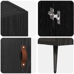 vidaXL Buffet Chêne noir 89 5 x 34 x 80 cm Bois d'ingénierie