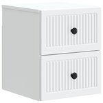 vidaXL Cabinet de chevet mural 2 pièces Blanc 33 x 34 5 x 40 cm