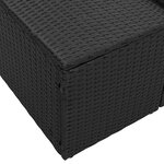 vidaXL Canapé de jardin 2 places avec rangement et coussins noir en rotin synthétique