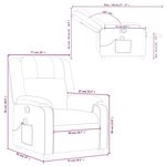 vidaXL Fauteuil inclinable de massage crème tissu