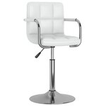 vidaXL Tabouret de bar Blanc Similicuir