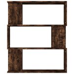 vidaXL Bibliothèque/Cloison Chêne fumé 80x24x96 cm Bois d'ingénierie