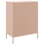 vidaXL Buffet rose 68x39x89 cm acier